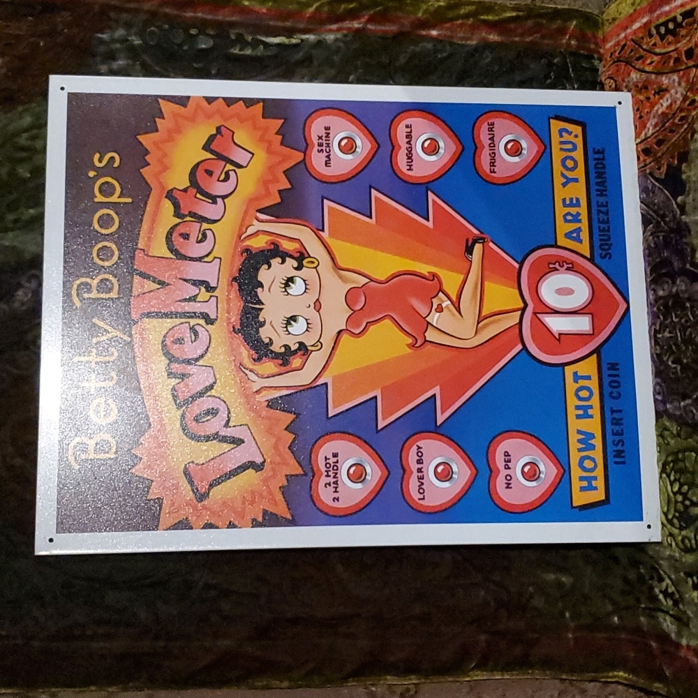 Metal Betty Boop sign